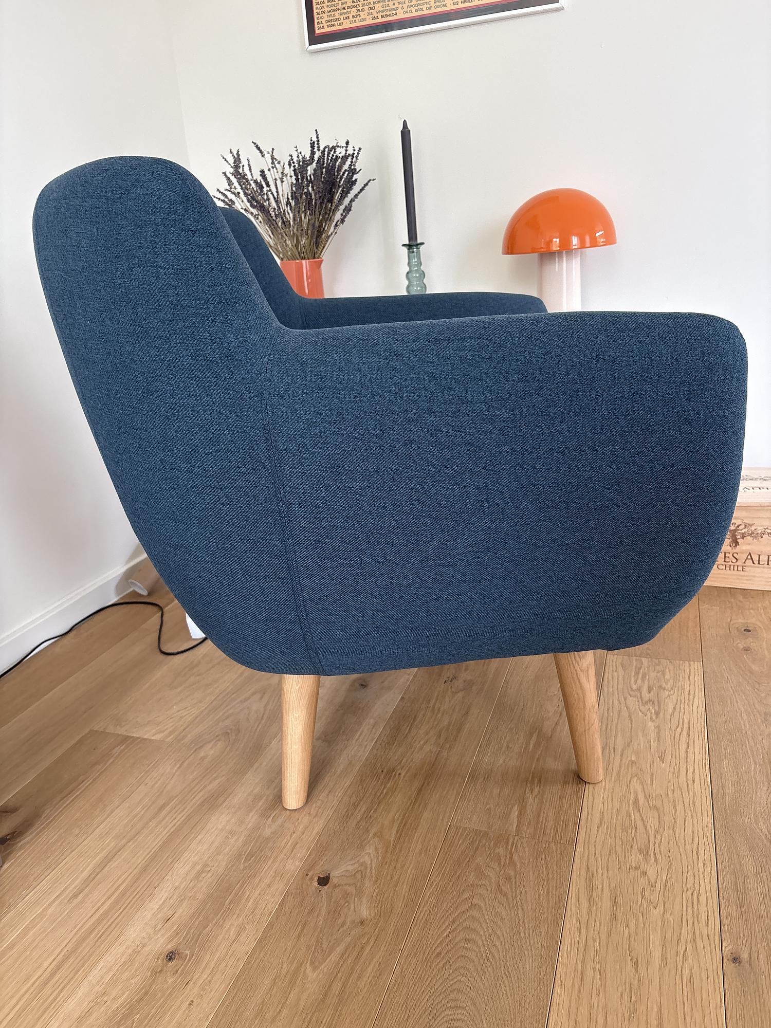 Anne Armchair Olena Midnight Blue 2