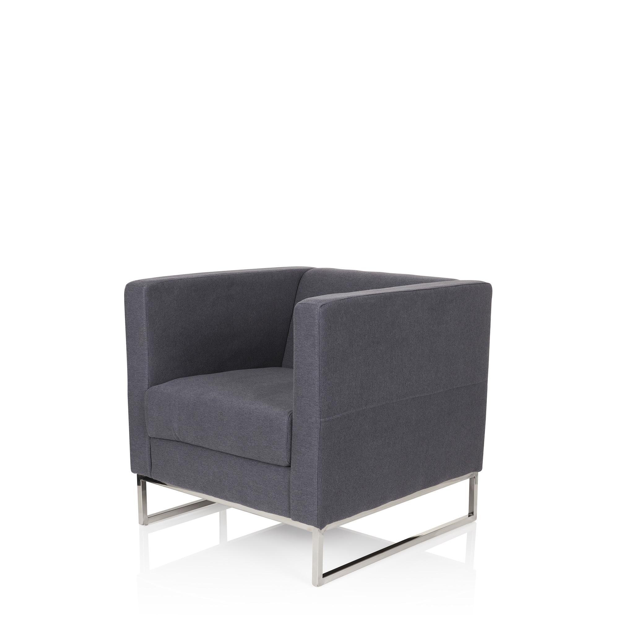 BARBADOS Sessel Stoff Grau 9