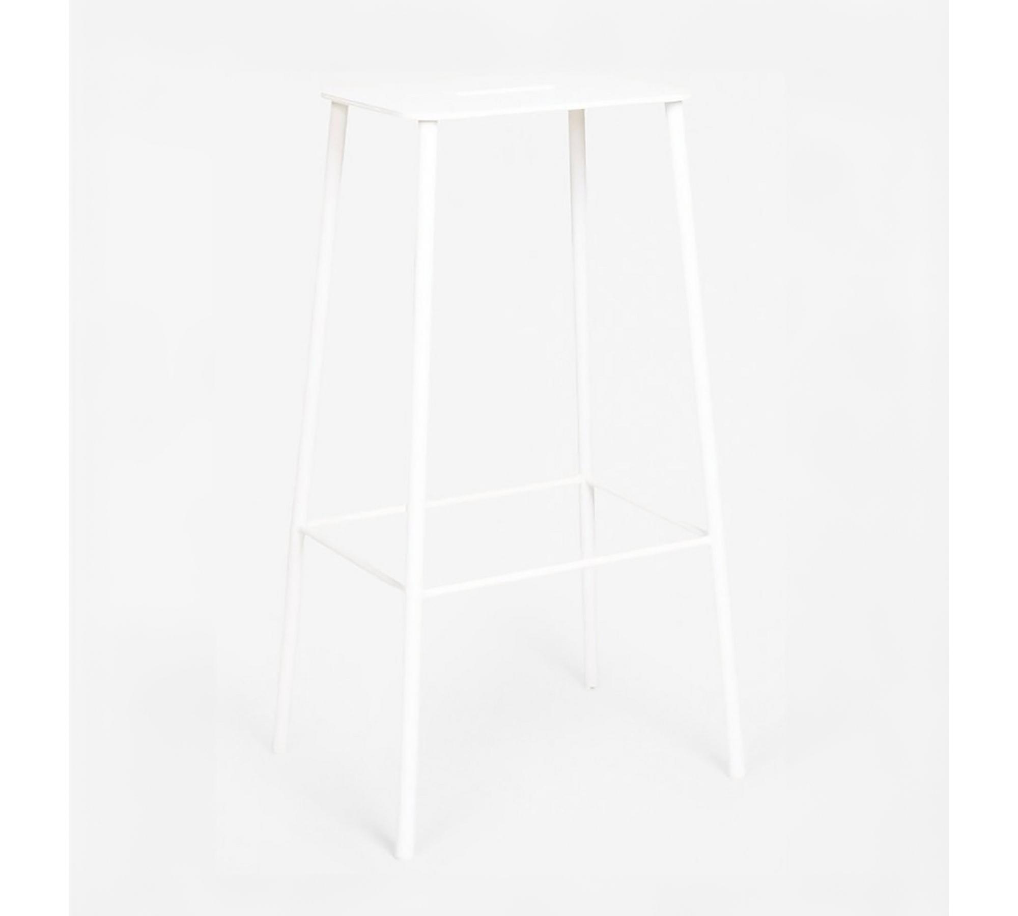 Adam Mono Garden Stool White 2