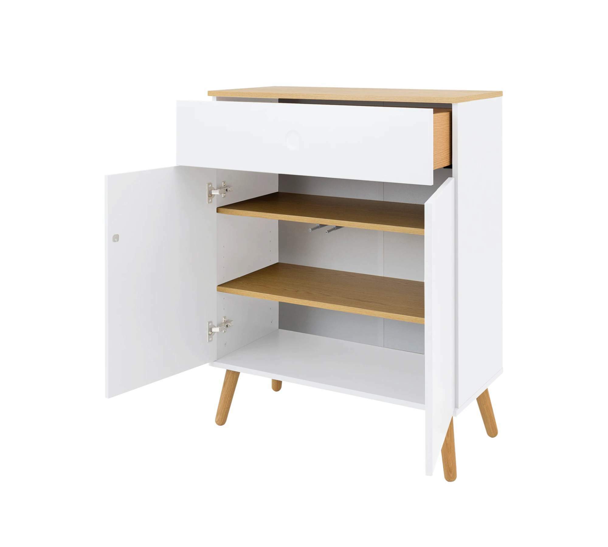 Kommode Eiche Weiß 3