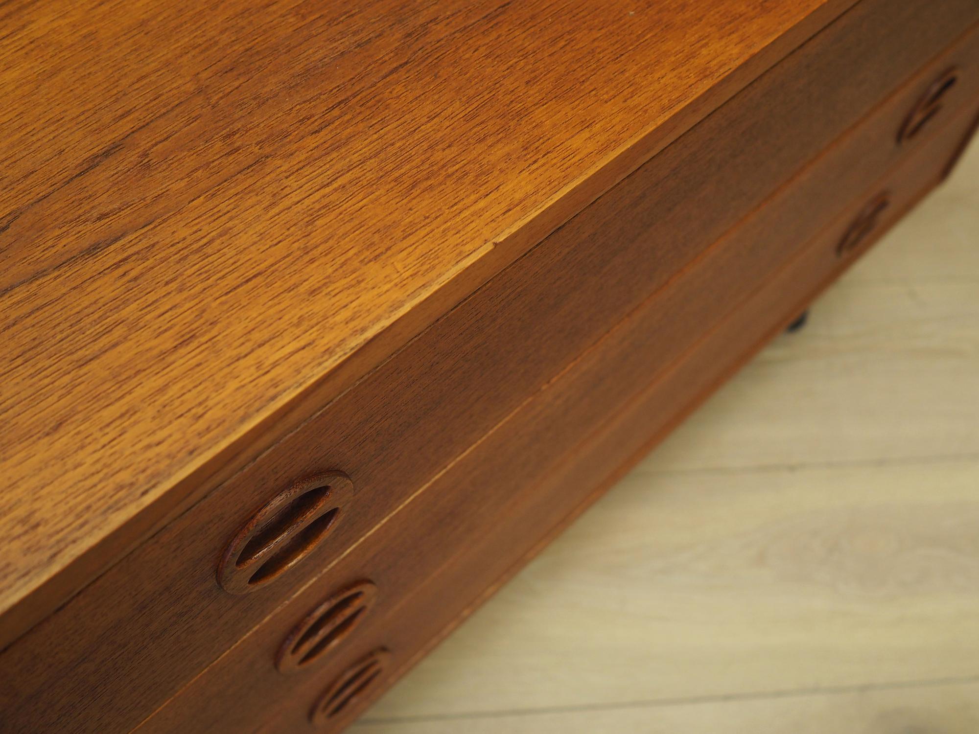 Chest of drawers Teak wood 1960s 9