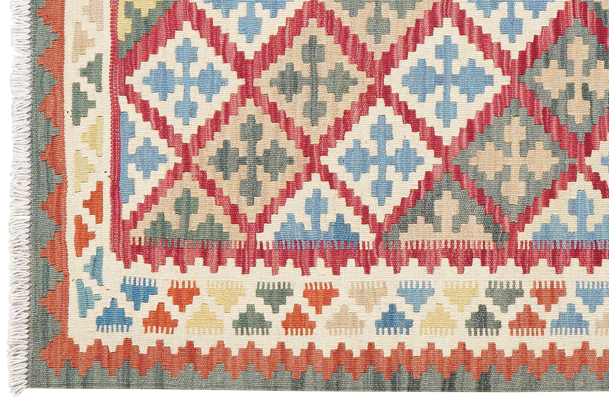 Kelim Gashgai Teppich Wolle Rot 1