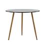 Polar Dining table MDF Dark oak look/Black ø 90cm 2