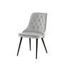 2x Esszimmerstuhl-Set Samt Deluxe Hellgraue 2