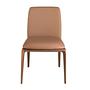 Dining chair faux leather brown 1