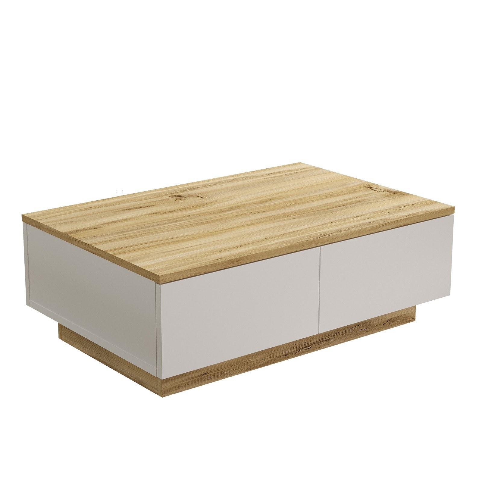 Leva Couchtisch Oak Weiß 7