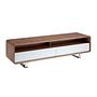 Lowboard Verchromter Stahl Holzfurnier 0