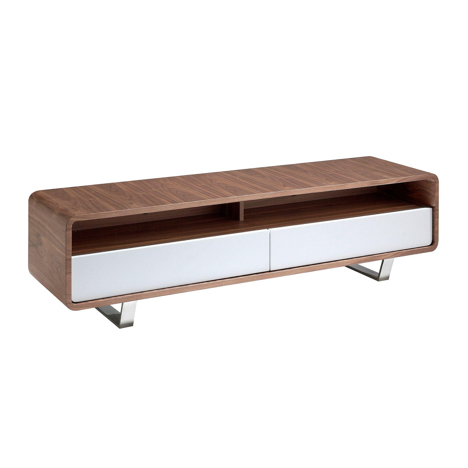 Lowboard Verchromter Stahl Holzfurnier 0