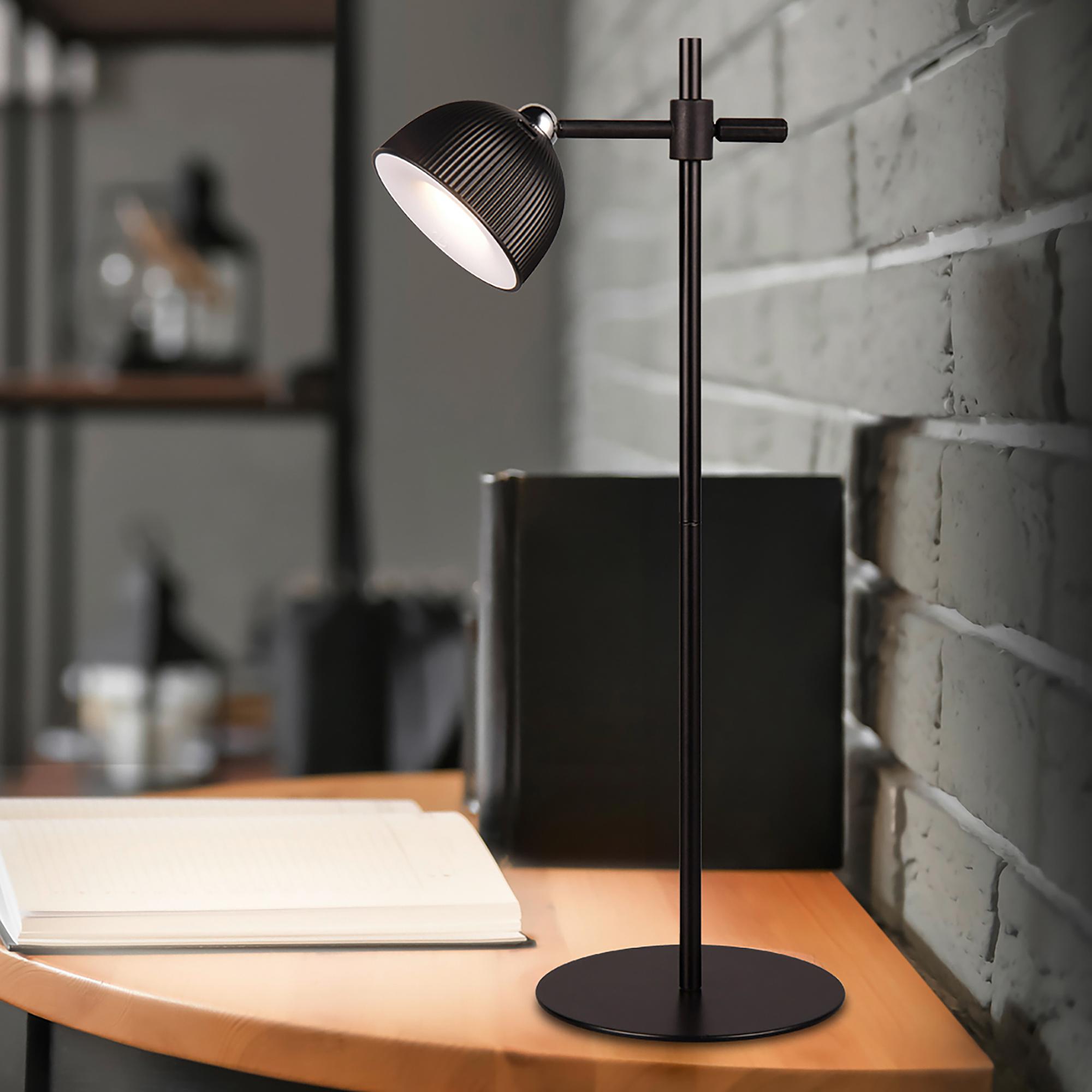 Maxima LED-Tischleuchte Kunststoff Schwarz 1-flammig 0