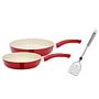 Pfannen-Set Ceramica 3-teilig inkl. Pfannenwender Rot 0