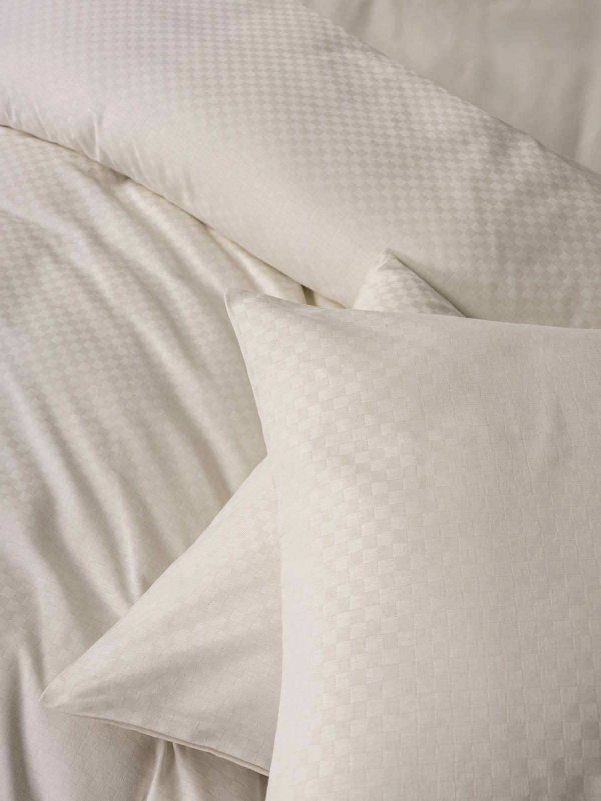 Bettwäsche-Set 3-tlg. 100% Baumwolle Creme 220x240cm 2