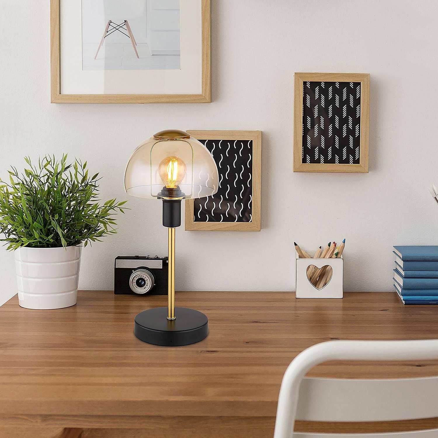 Table lamp Kokkini Colored glass Beige 2