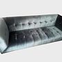 Sofa 3-Sitzer Samt Petrol 1
