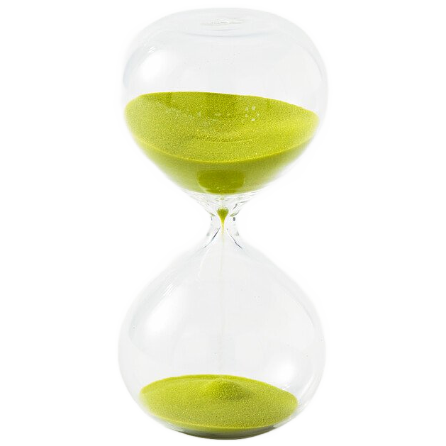 Sanduhr Ball Glas Transparent Grün 0