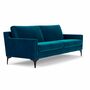 Astha Sofa 3-Sitzer Velour Lux Petro 1