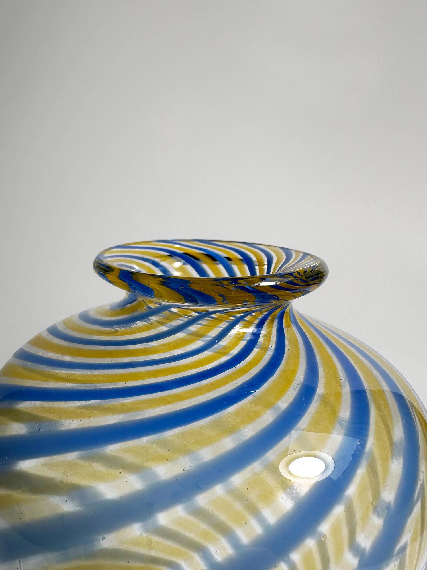 Vintage Vase Muranoglas Mehrfarbig 1950er Jahre 1