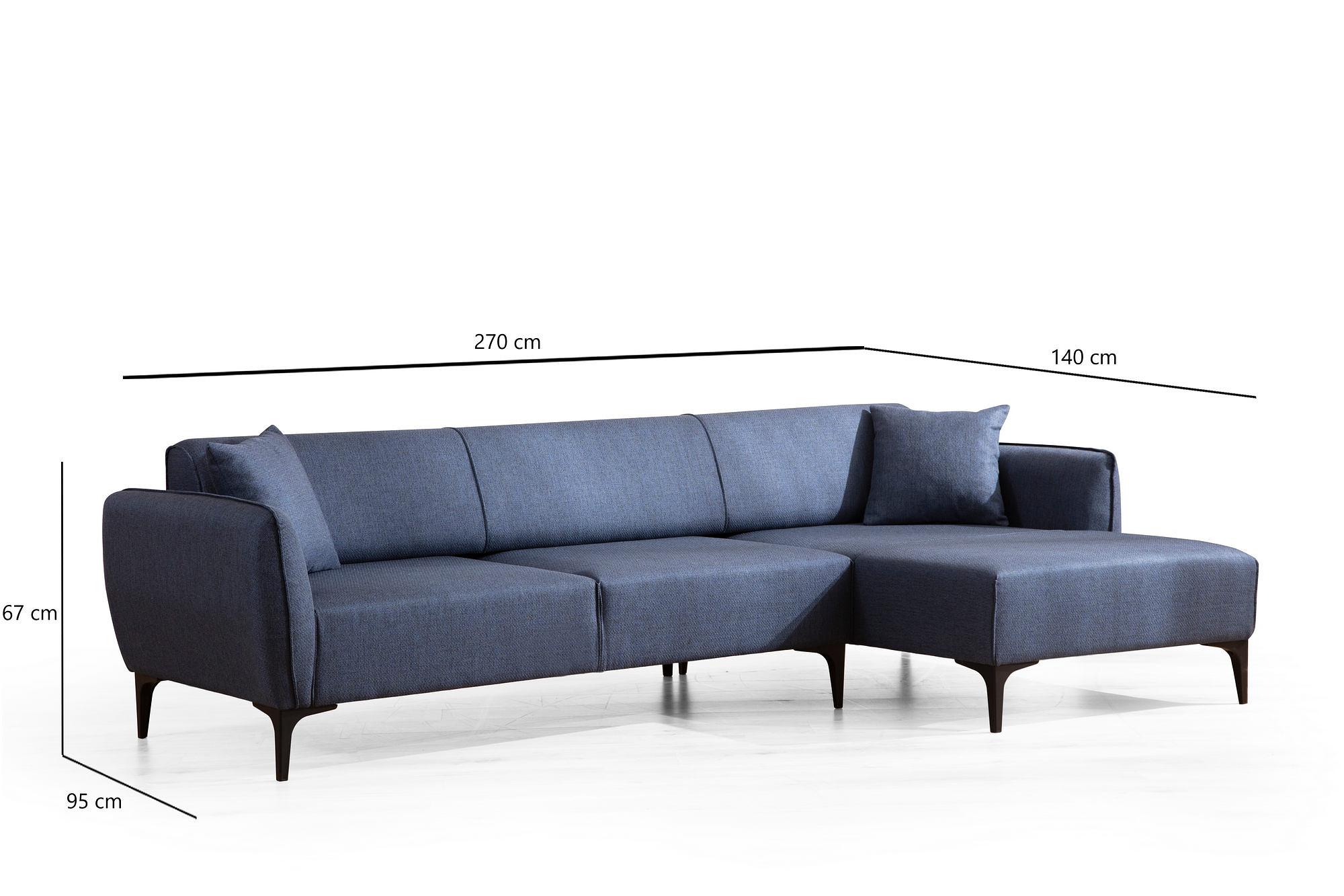 Belissimo Corner Sofa Right Blue 7