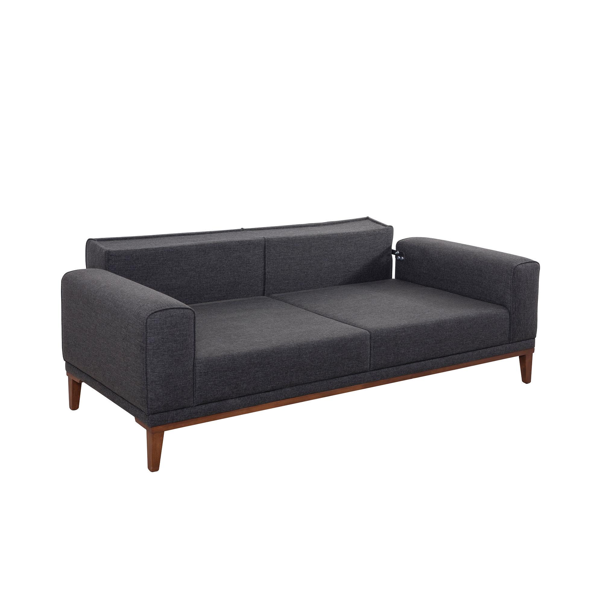 Liones 1053 Schlafsofa Set Anthrazit 9