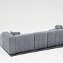 Beyza Sofa Récamiere Rechts mit Hocker Grau 7