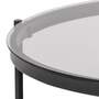 Couchtisch Metall Glas Grau 1