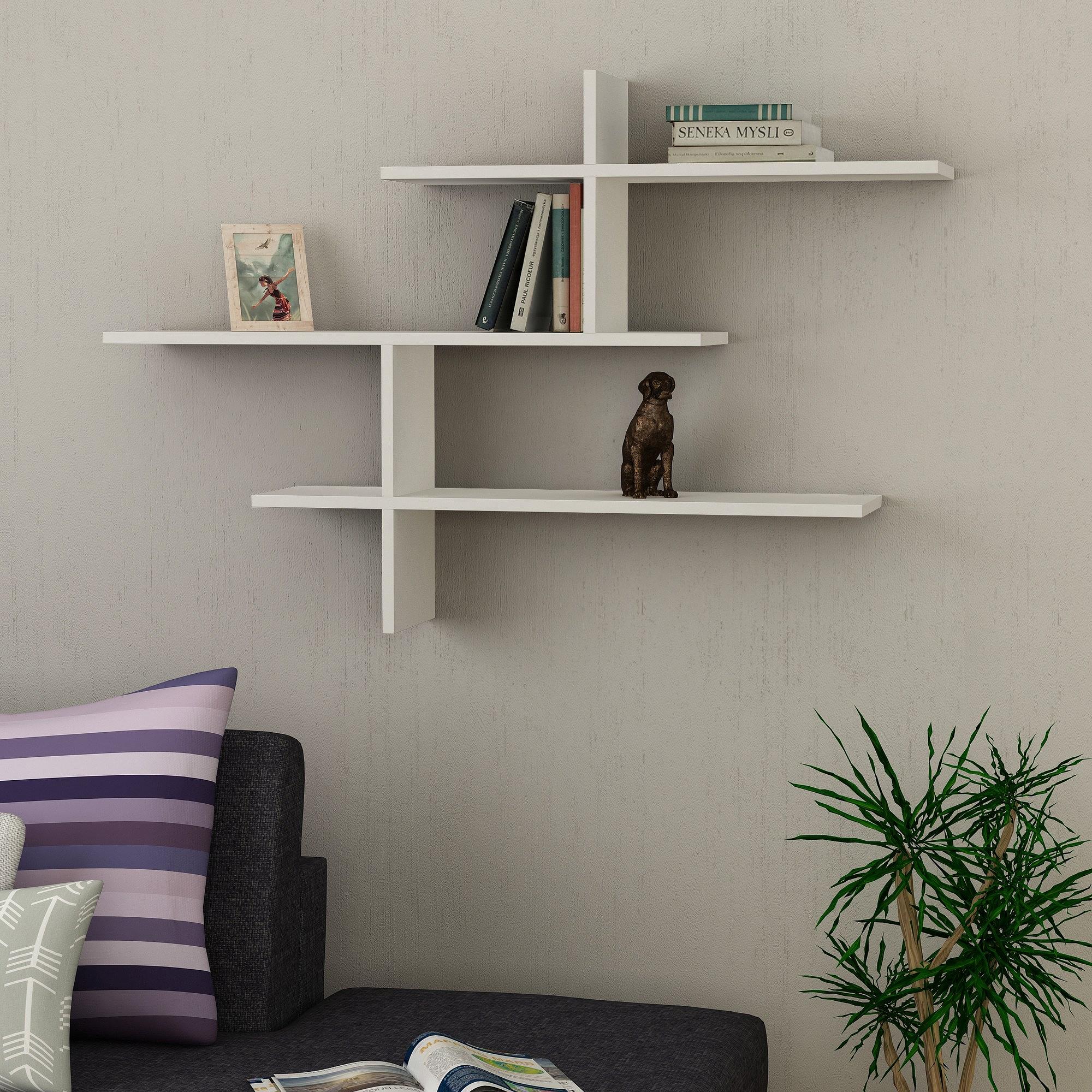 Leo Wall shelf Wood veneer White 2