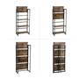 Regal Holz Metal Braun Schwarz 3