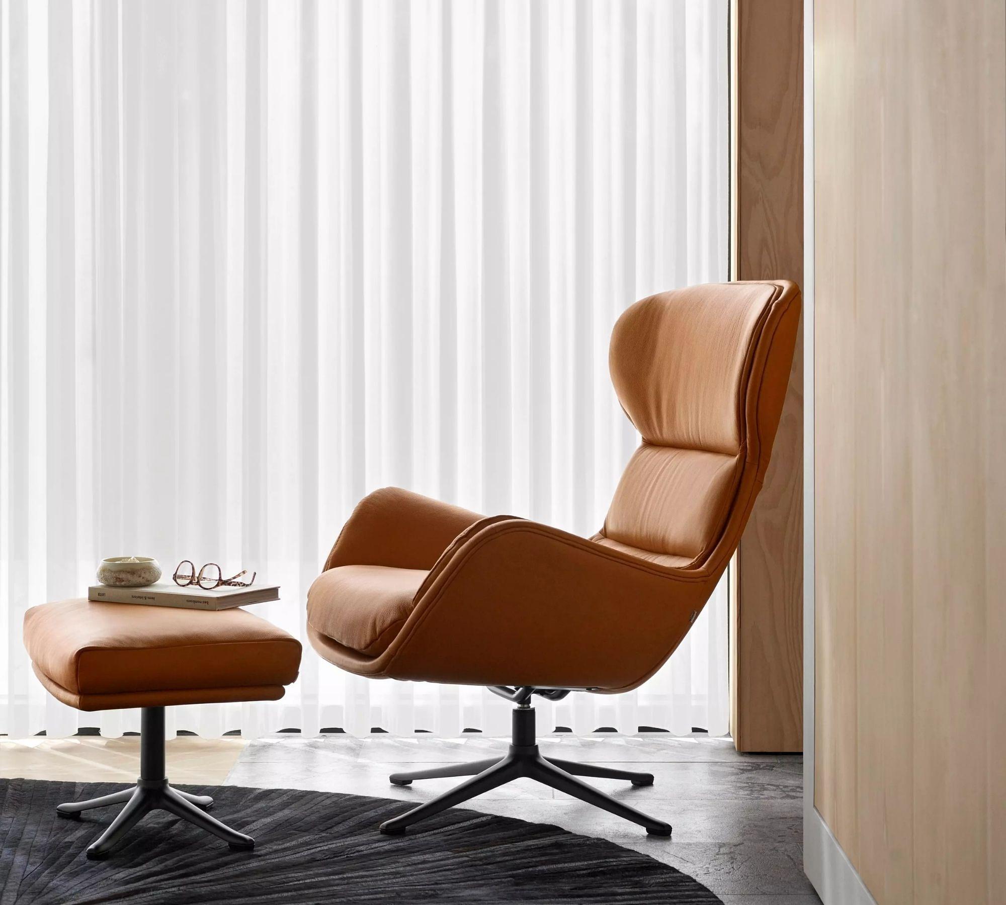 Reno Sessel mit Drehfunktion Napoli-Stoff 2250 Silbergrau 4