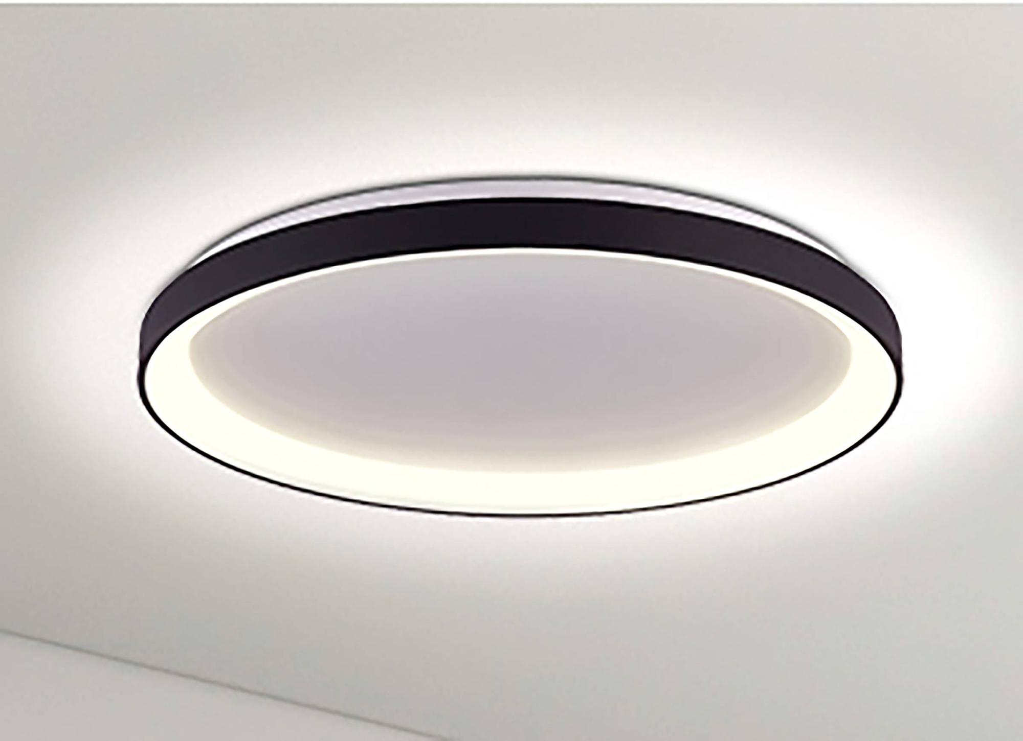 Ringlede Deckenleuchte Schwarz 0