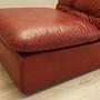 Modulares Sofa Leder Braun 1960er Jahre 6
