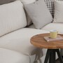 Ecksofa Textil Weiß 3