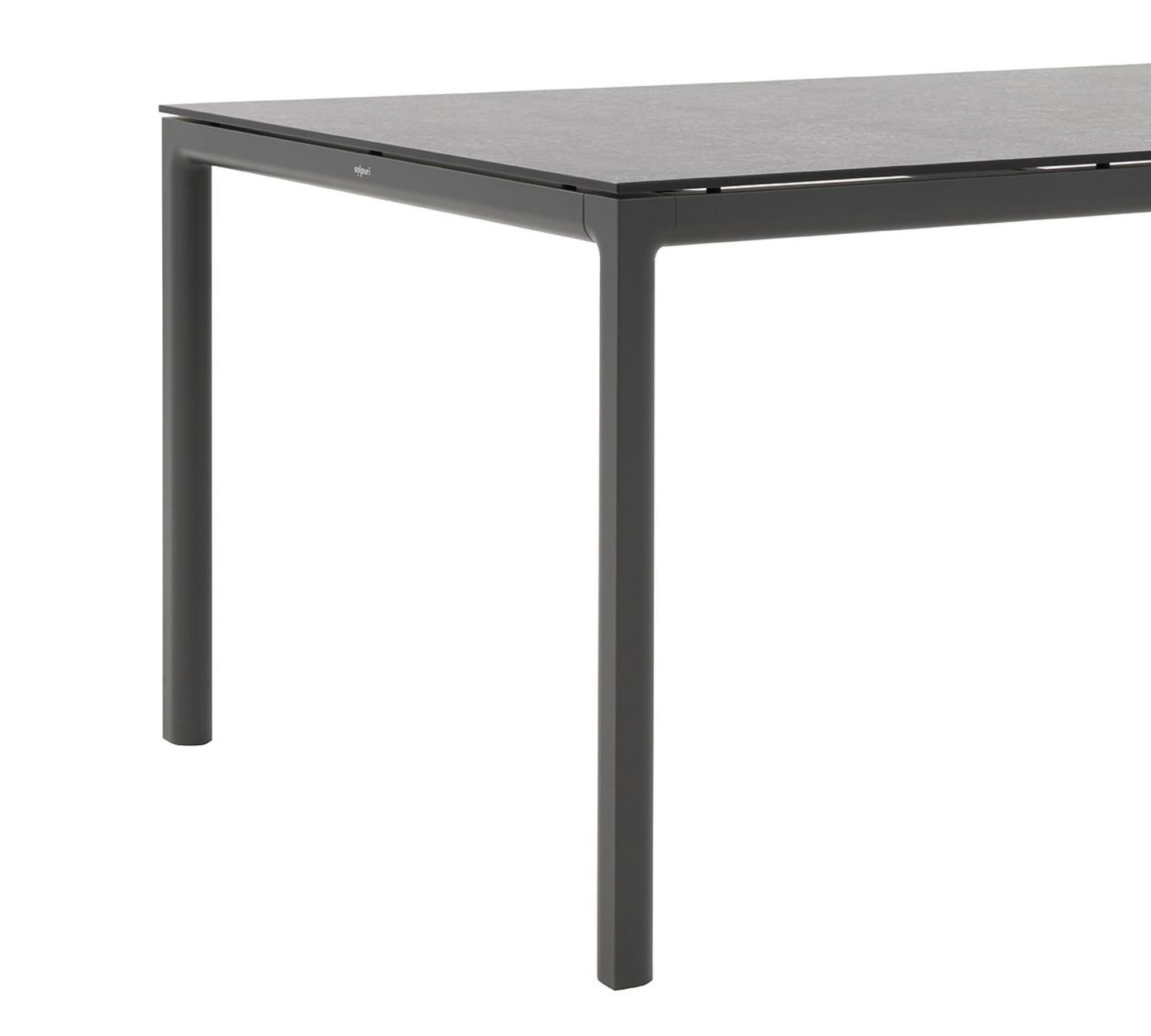 Soft Tisch Aluminium HPL-Platte Anthrazit 160 x 100 cm 2