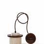 Duck Pendant Light Walnut Wood Travertine Brown 9