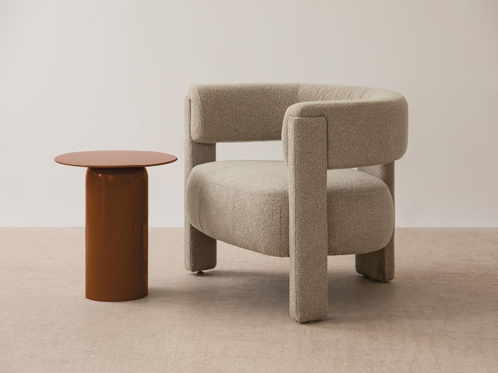 Clementin Side Table Wood Orange 0