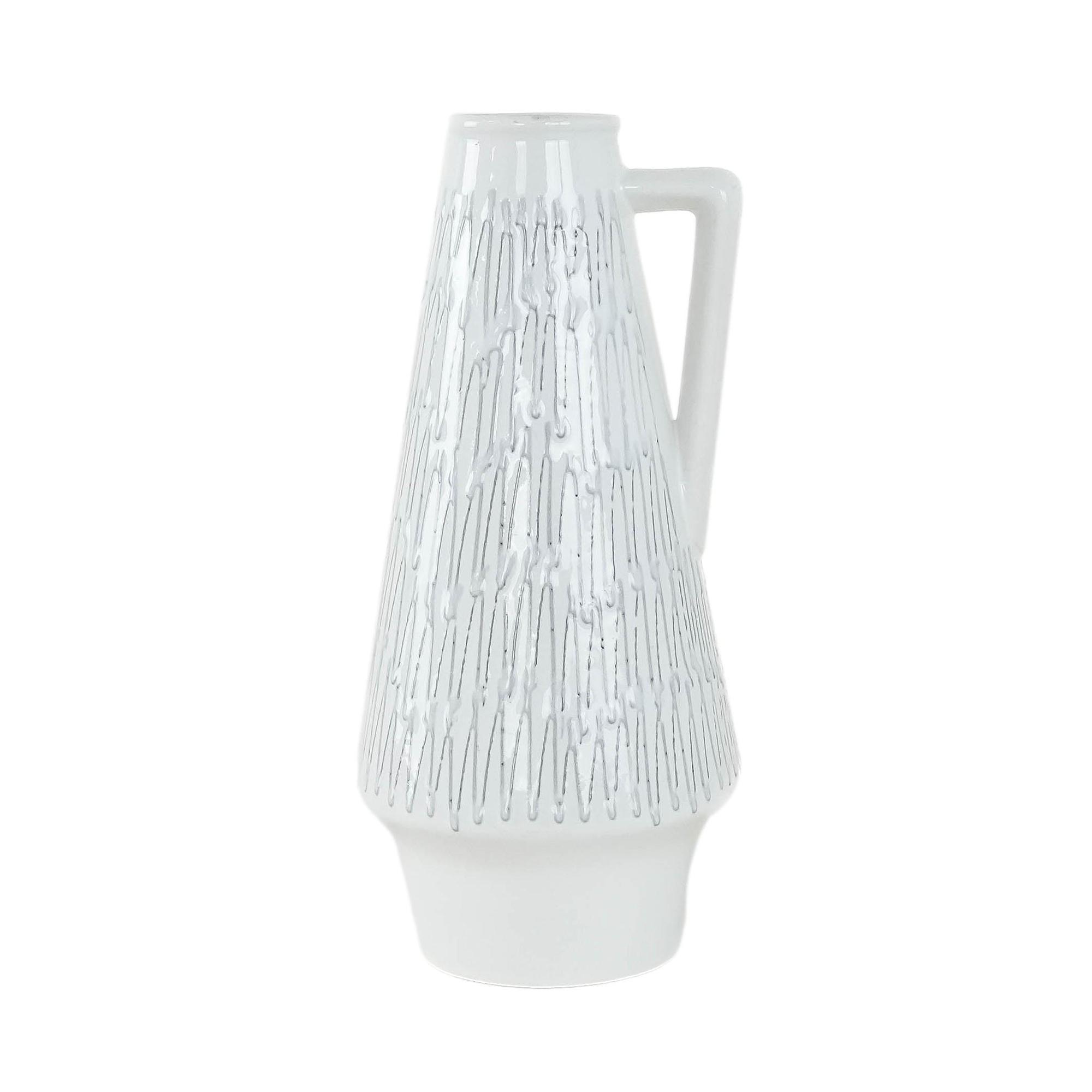 Fat Lava Keramikvase Weiß 1960er Jahre 0