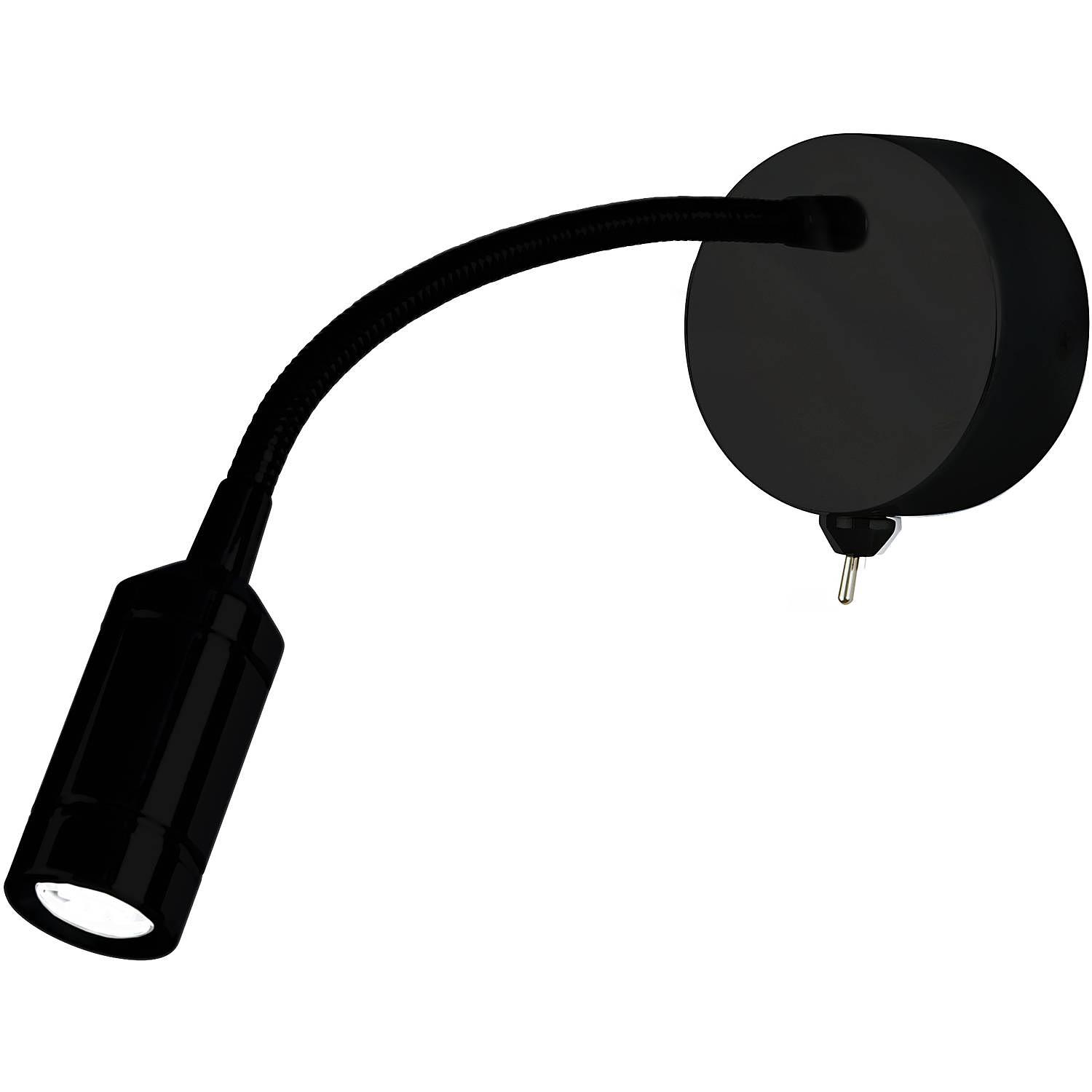 Flexy Wandleuchte Edelstahl Schwarz 0