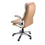 4141 Office Chair Swivel Faux Leather Brown 4