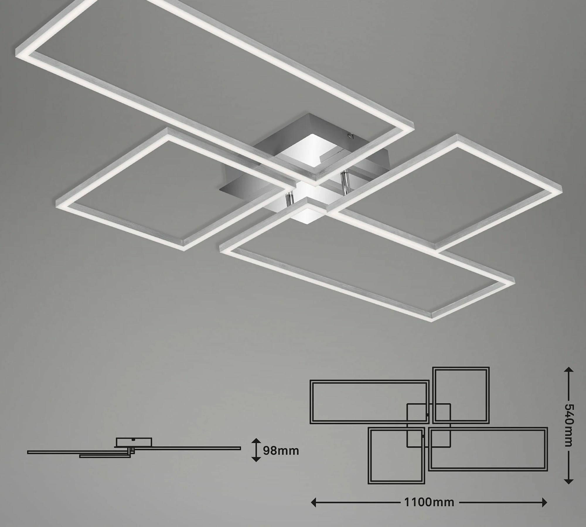 LED Deckenleuchte 1-flammig Kunststoff Metall 4
