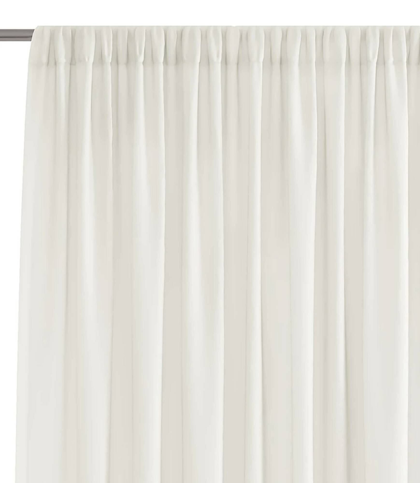 Vorhang mit Kräuselband Creme 140 x 250 cm 1