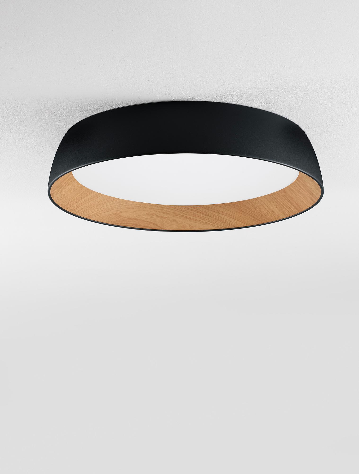 Sigi ceiling light Aluminum Acrylic glass Black Ø 60 cm 4