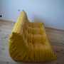 Divano Togo 3 posti pelle pull-up giallo 2