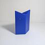 Vintage Postmodern Blumenvase Keramik Blau 1990er Jahre 0