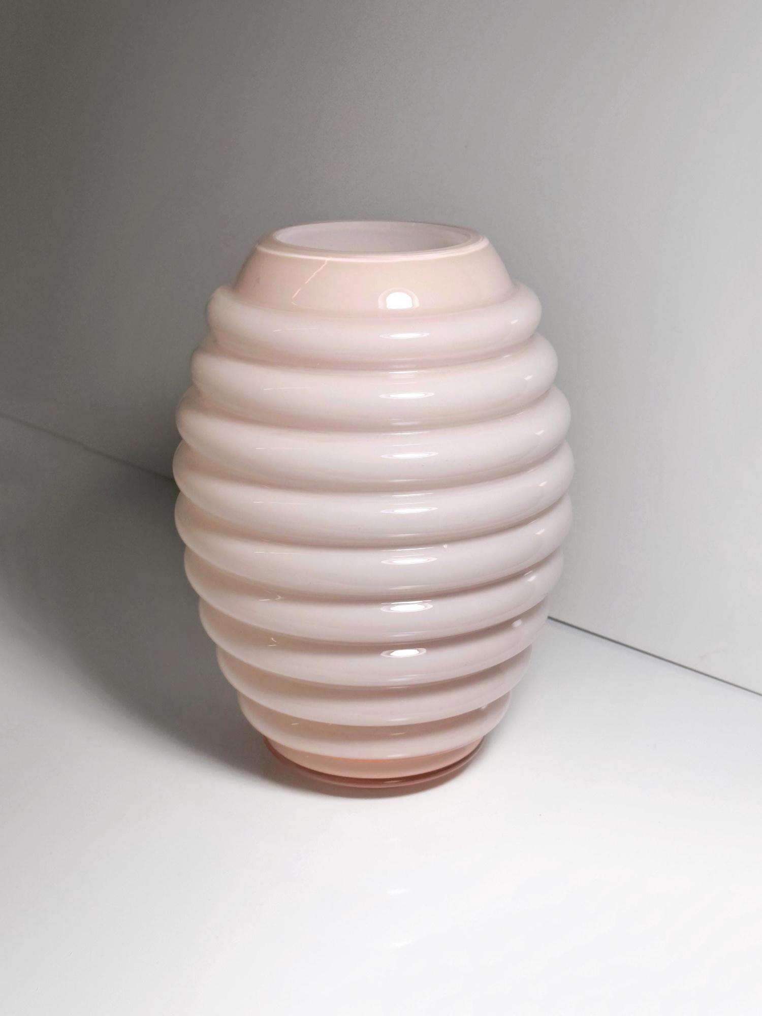 Vintage Vase Murano glass Pink 70s 4