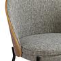 Dining chair textile walnut grey 4
