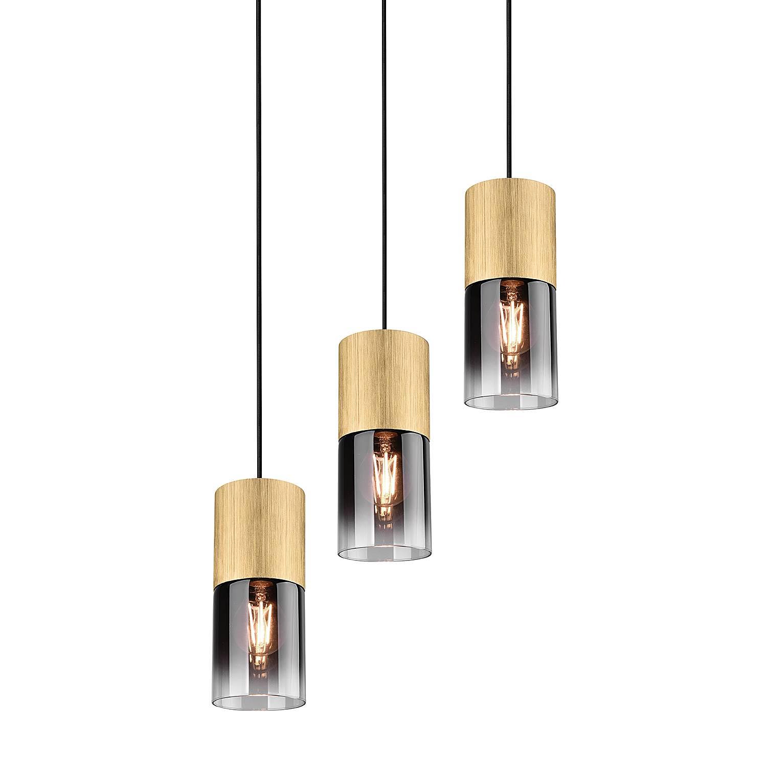 Pendelleuchte Robin Typ B Rauchglas Stahl 0