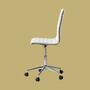 Office swivel chair Vegan leather White 2