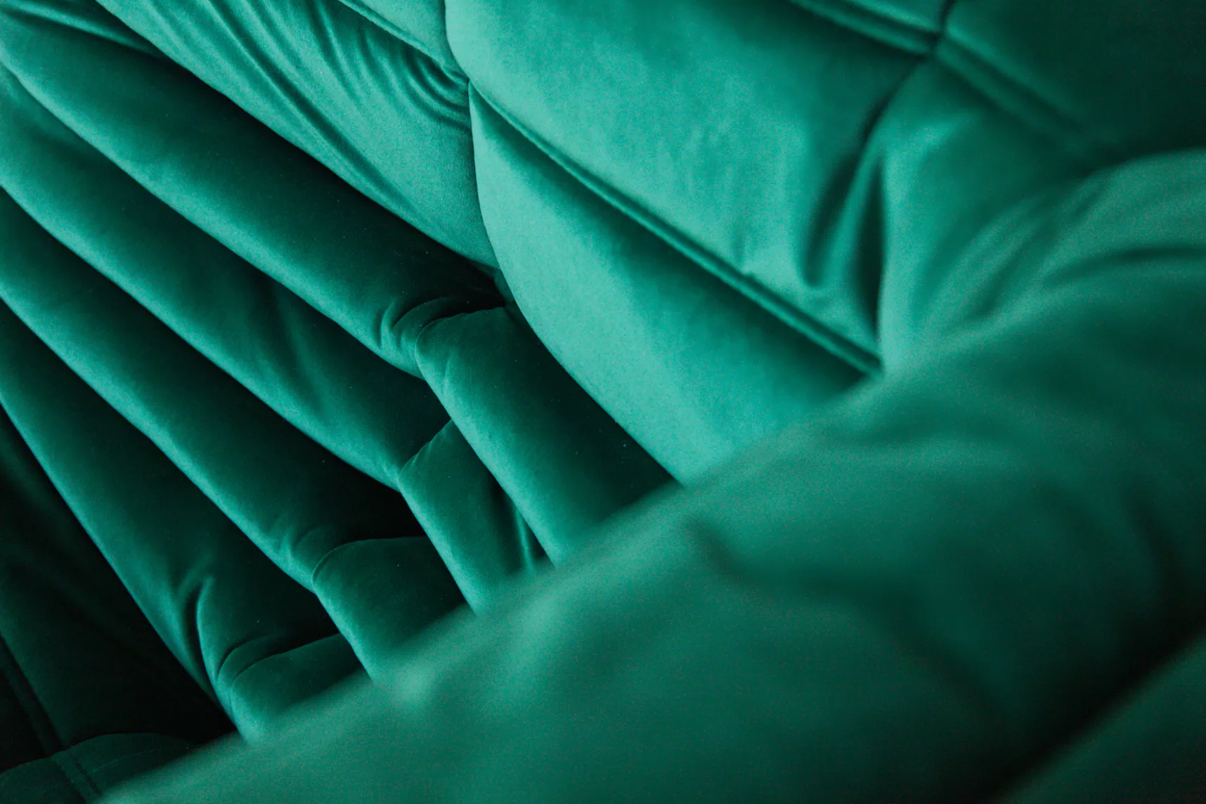 Togo Divano angolare Velluto Verde smeraldo 8