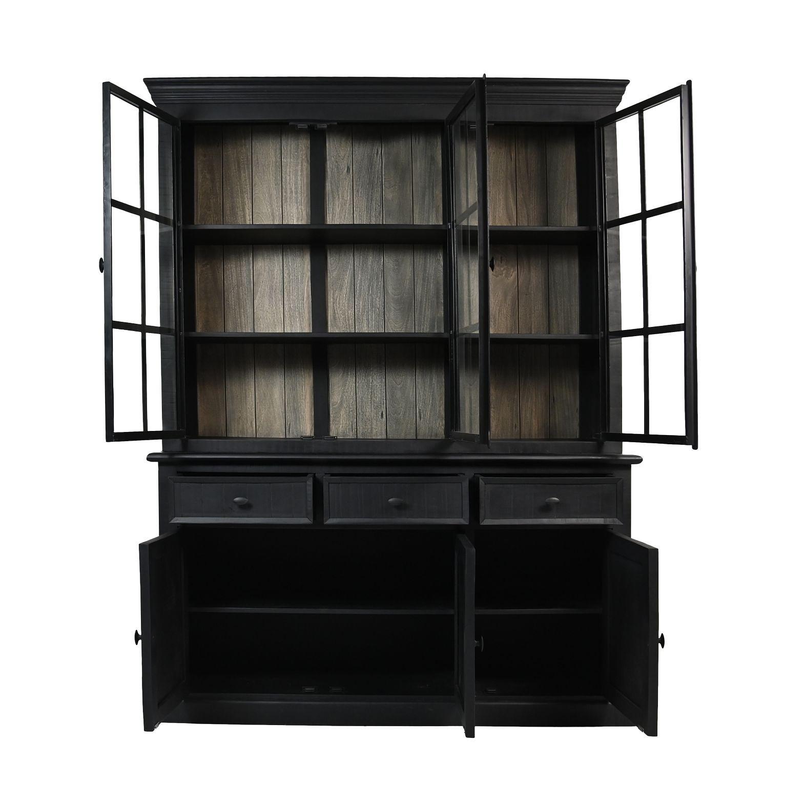 Provence Buffetschrank mit 6 Türen Mangoholz Metall 1