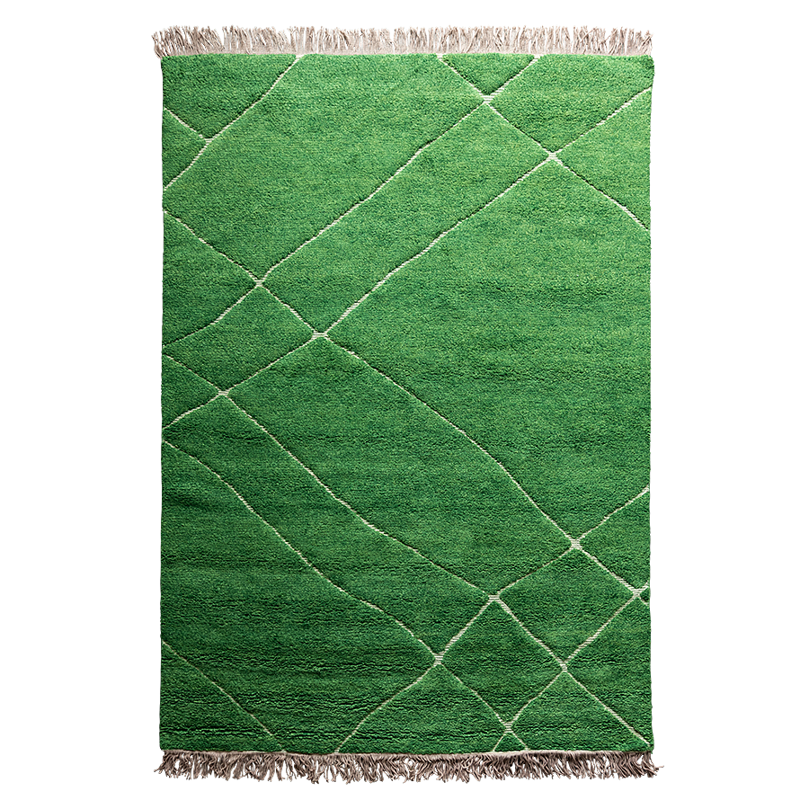 Rug HKLIVING Handmade Wool Green 0