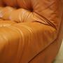Sessel Leder Braun 1970er Jahre 13