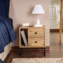 Glimmer Nightstand Brown with black legs 2